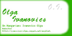 olga ivanovics business card